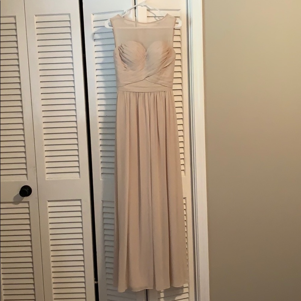 Cream bridesmaids dress